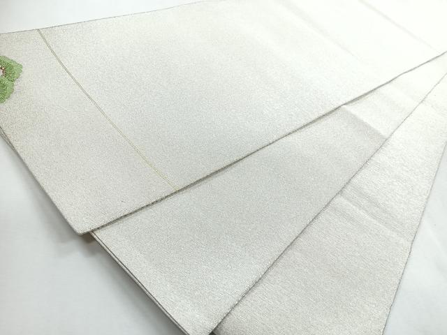 平和屋着物◎全通柄袋帯　ワンポイント　松　銀糸　正絹　逸品　CABI4620nb