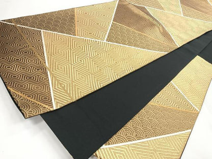 平和屋着物◎六通柄袋帯　光琳錦　切嵌吉祥文　金糸　正絹　逸品　CABI4634nb