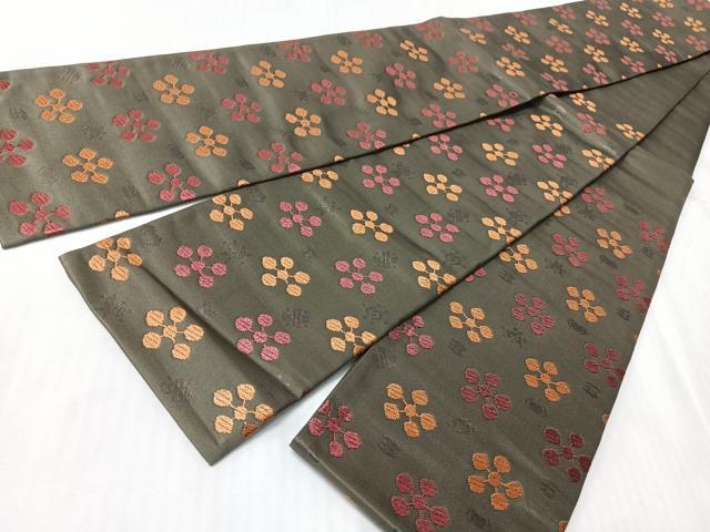 平和屋着物◎半幅帯　梅鉢　正絹　逸品　未使用　CABI4663nb