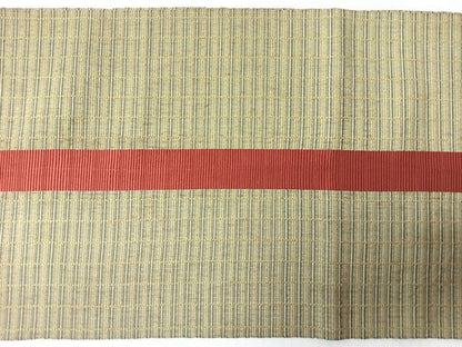 平和屋着物◎八寸名古屋帯　格子柄　一重帯　正絹　逸品　CABI4665nb