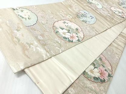 平和屋着物◎六通柄袋帯　琳派佳撰集　金糸　正絹　逸品　CABI4678nb