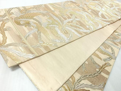 平和屋着物◎六通柄袋帯　鳳凰　金銀糸　やまとオリジナル　正絹　逸品　CABI4684nb