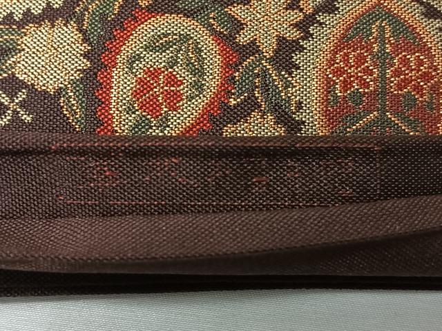 平和屋着物◎全通柄袋帯　草木紹巴　花唐草文　正絹　逸品　CABI4691nb