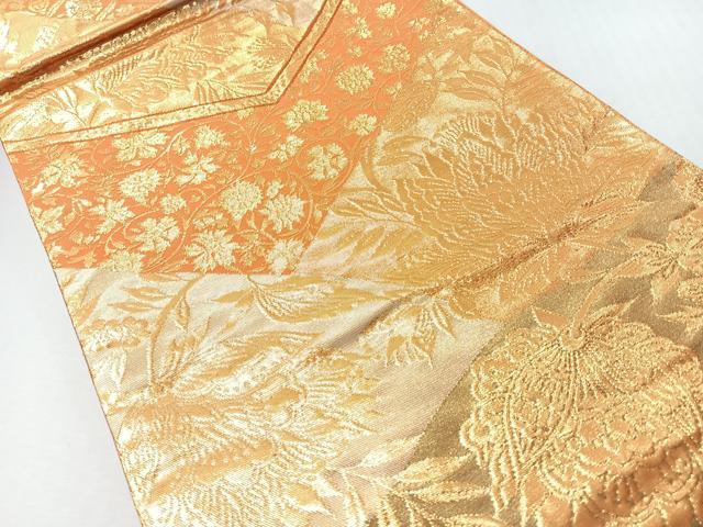平和屋着物◎六通柄袋帯　更紗花唐草文　正絹　逸品　CABI4698nb