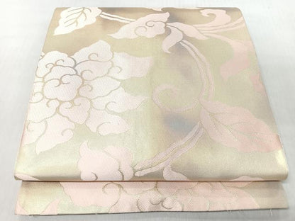 平和屋着物◎全通柄袋帯　花唐草文　金糸　正絹　逸品　CABI4709nb