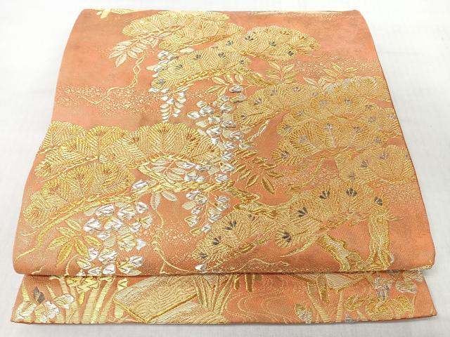 平和屋着物◎六通柄袋帯　正絹　逸品　CABI4731nb