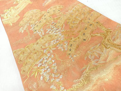 平和屋着物◎六通柄袋帯　正絹　逸品　CABI4731nb
