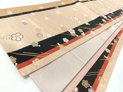 平和屋着物◎全通柄袋帯　唐織　光琳水舞花文　金糸　正絹　逸品　未使用　CABI4739nb