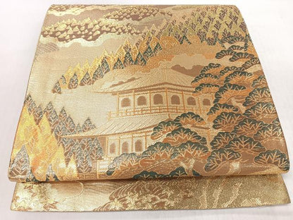 平和屋着物◎六通柄袋帯　京名勝　金銀糸　正絹　逸品　CABI4745nb