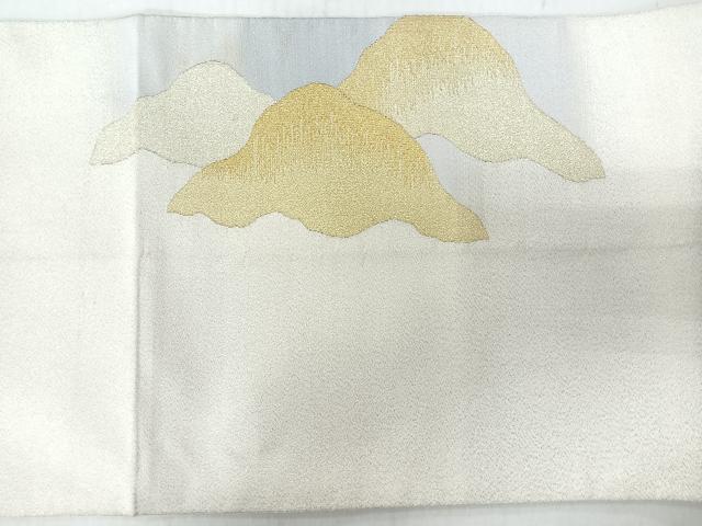 平和屋着物◎太鼓柄袋帯　綴れ　遠山風景文　金銀糸　正絹　逸品　CABI4753nb