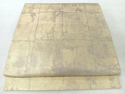 平和屋着物◎六通柄袋帯　霞文　金糸　正絹　逸品　CABI4757nb