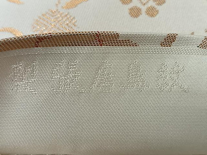 平和屋着物◎六通柄袋帯　裂張唐鳥紋　金糸　正絹　逸品　未使用　CABI4760nb