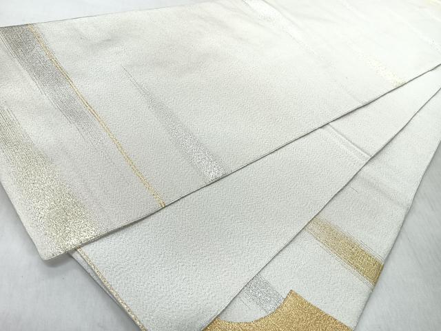 平和屋着物◎太鼓柄袋帯　地紙重ね文　金銀糸　正絹　逸品　CABI4768nb