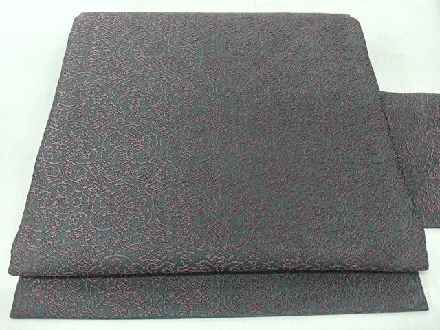平和屋着物◎九寸名古屋帯　更紗花文　正絹　逸品　CABI4775nb