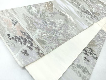 平和屋着物◎六通柄袋帯　芹生の里　二重箔錦　正絹　逸品　CABI4793nb