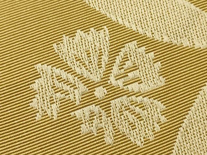 平和屋着物●本場筑前博多織　半幅帯　小袋帯　児島織物謹製　舞花文　証紙付き　正絹　逸品　CABI4809ak