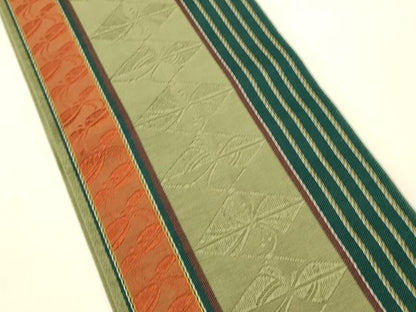 平和屋着物●本場筑前博多織　半幅帯　抽象文　正絹　逸品　CABI4811ak