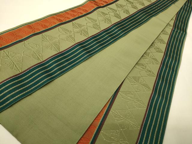 平和屋着物●本場筑前博多織　半幅帯　抽象文　正絹　逸品　CABI4811ak
