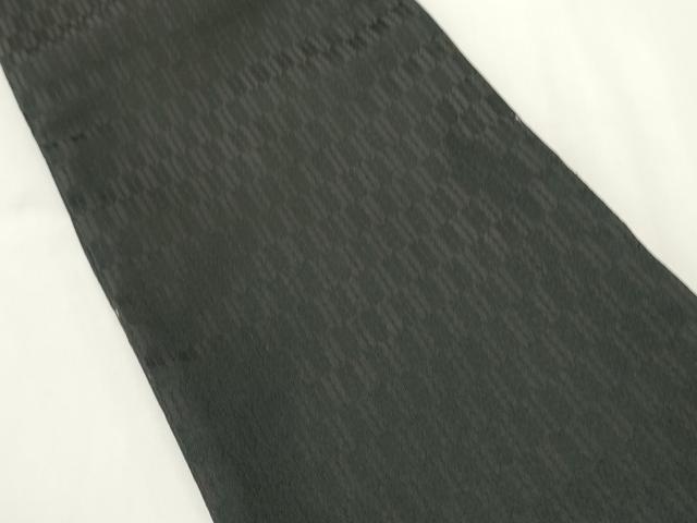 平和屋着物●両面　半幅帯　金魚　矢羽根文　黒地　CABI4852ak