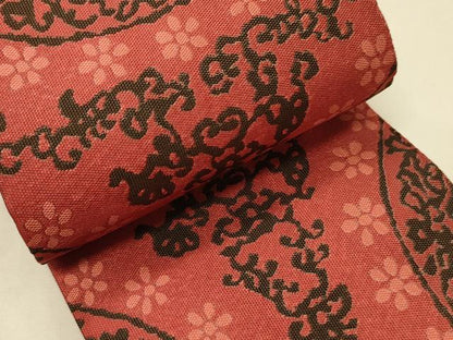 平和屋着物●男性　角帯　抽象丸文　正絹　逸品　CABI4876ak