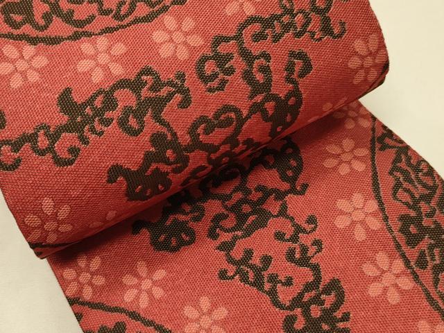 平和屋着物●男性　角帯　抽象丸文　正絹　逸品　CABI4876ak