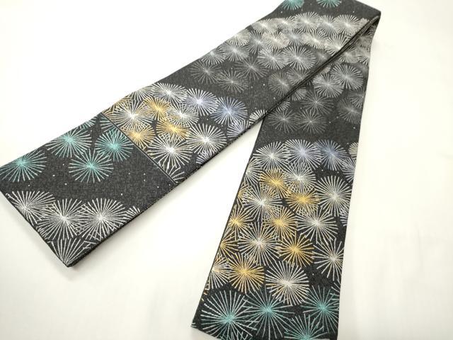 平和屋着物●男性　角帯　松葉尽くし文　正絹　逸品　CABI4877ak