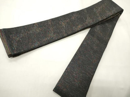 平和屋着物●男性　両面　角帯　霞文　金銀糸　正絹　逸品　CABI4893ak