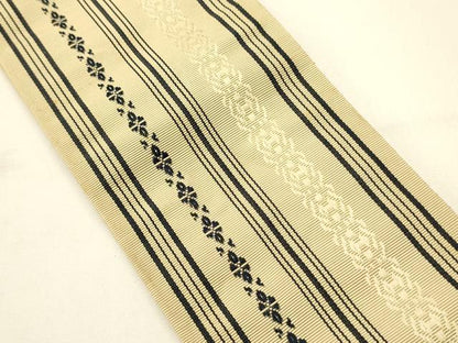 平和屋着物●男性　本場筑前博多織　角帯　献上柄　正絹　逸品　CABI4908ak