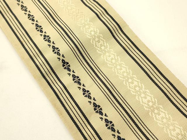 平和屋着物●男性　本場筑前博多織　角帯　献上柄　正絹　逸品　CABI4908ak