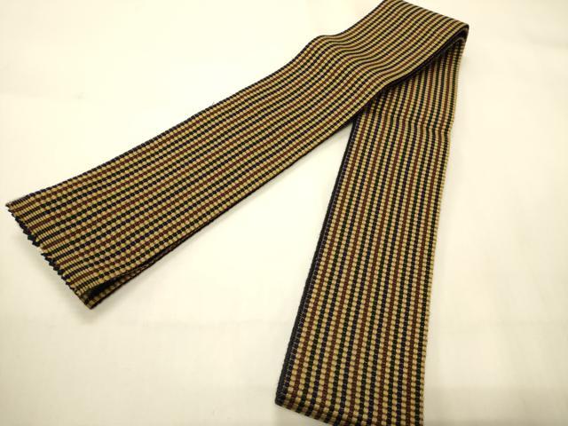 平和屋着物●男性　本場筑前博多織　角帯　縞　正絹　逸品　CABI4910ak