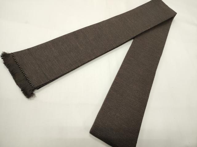平和屋着物●男性　本場筑前博多織　角帯　手織　霞文　共箱付き　正絹　逸品　CABI4912ak