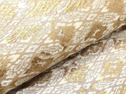平和屋着物●両面　両方向　六寸帯　西陣織　辻梅帯　金銀糸　正絹　逸品　CABI4917ak