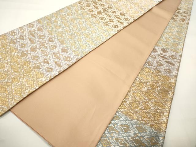 平和屋着物●両面　両方向　六寸帯　西陣織　辻梅帯　金銀糸　正絹　逸品　CABI4917ak