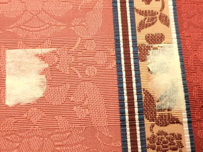 平和屋着物●本場筑前博多織　半幅帯　脇山忠道作　小袋帯　花間道　証紙付き　正絹　逸品　CABI4923ak