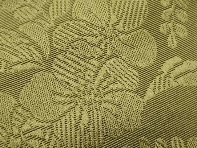 平和屋着物●本場筑前博多織　半幅帯　小野和也作　小袋帯　草花文　証紙付き　正絹　逸品　未使用　CABI4929ak