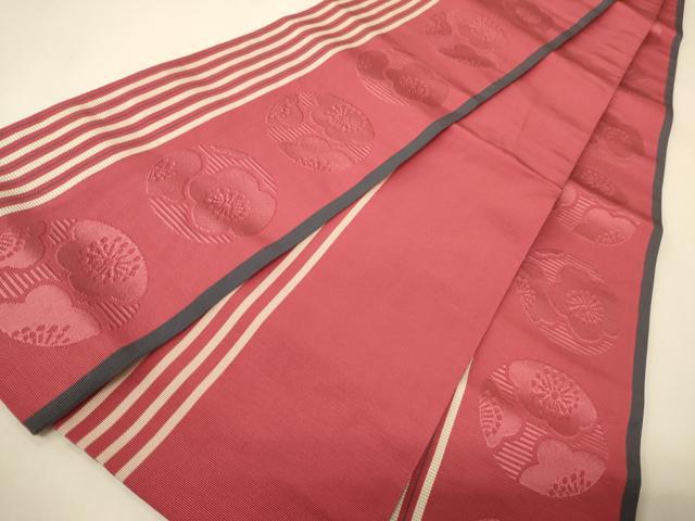 平和屋着物●本場筑前博多織　半幅帯　梅丸文　正絹　逸品　CABI4935ak