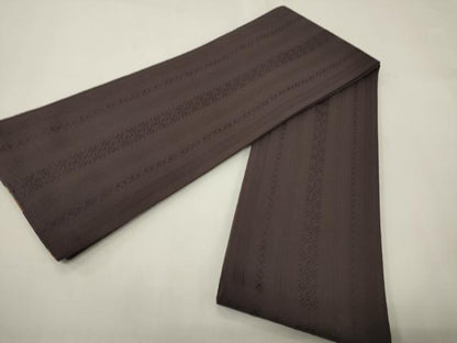平和屋着物●本場筑前博多織　両面　半幅帯　花間道/献上柄　正絹　逸品　CABI4938ak