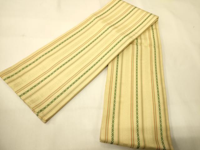 平和屋着物○本場筑前博多織 半幅帯 献上柄 正絹 逸品 CABI4954ak