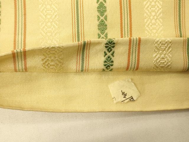 平和屋着物○本場筑前博多織 半幅帯 献上柄 正絹 逸品 CABI4954ak