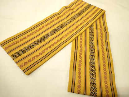 平和屋着物●本場筑前博多織　半幅帯　献上柄　正絹　逸品　CABI4966ak