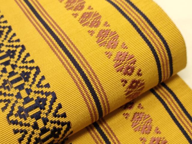 平和屋着物●本場筑前博多織　半幅帯　献上柄　正絹　逸品　CABI4966ak