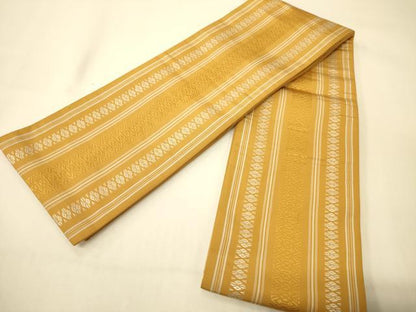 平和屋着物●本場筑前博多織　半幅帯　献上柄　正絹　逸品　CABI4967ak