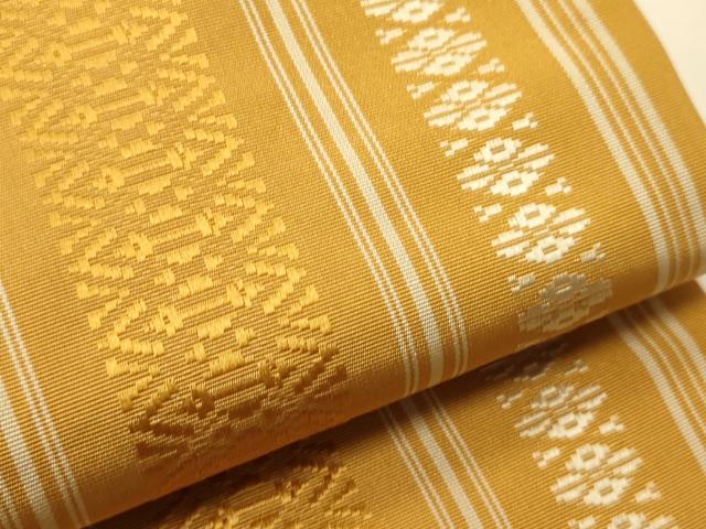 平和屋着物●本場筑前博多織　半幅帯　献上柄　正絹　逸品　CABI4967ak