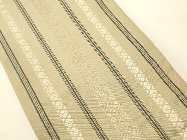 平和屋着物●本場筑前博多織　半幅帯　献上柄　正絹　逸品　CABI4985ak