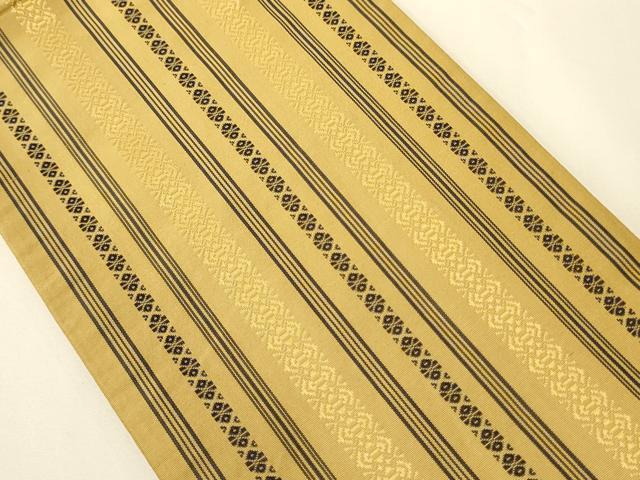 平和屋着物○本場筑前博多織 半幅帯 献上柄 正絹 逸品 CABI4986ak