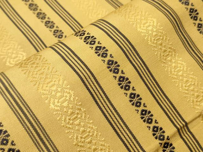 平和屋着物●本場筑前博多織　半幅帯　献上柄　正絹　逸品　CABI4986ak