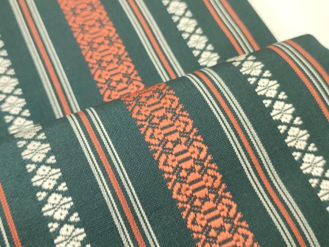 平和屋着物●本場筑前博多織　半幅帯　献上柄　正絹　逸品　CABI4987ak