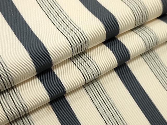 平和屋着物●本場筑前博多織　半幅帯　一重帯　縞　正絹　逸品　CABI4988ak