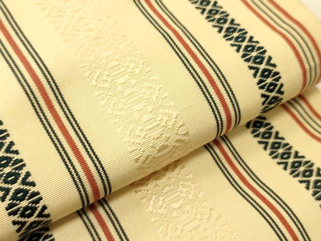 平和屋着物○本場筑前博多織 半幅帯 献上柄 正絹 逸品 CABI5006ak