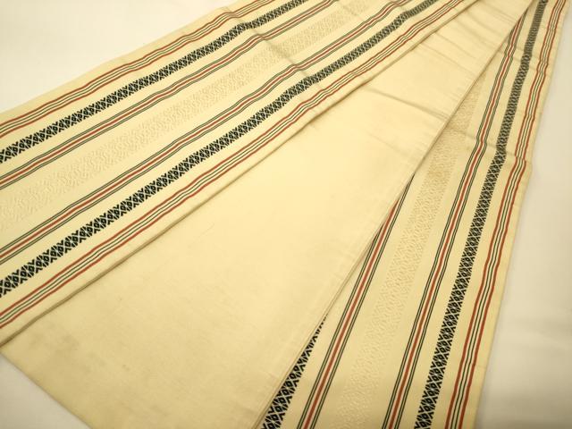 平和屋着物○本場筑前博多織 半幅帯 献上柄 正絹 逸品 CABI5006ak